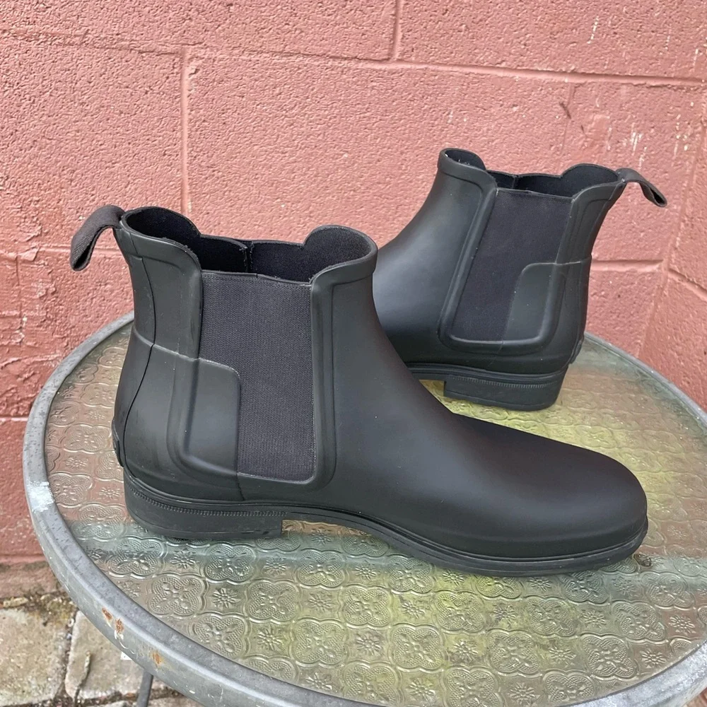 Hunter Refined Slim Fit Chelsea Black Boots Size 13 Men’s